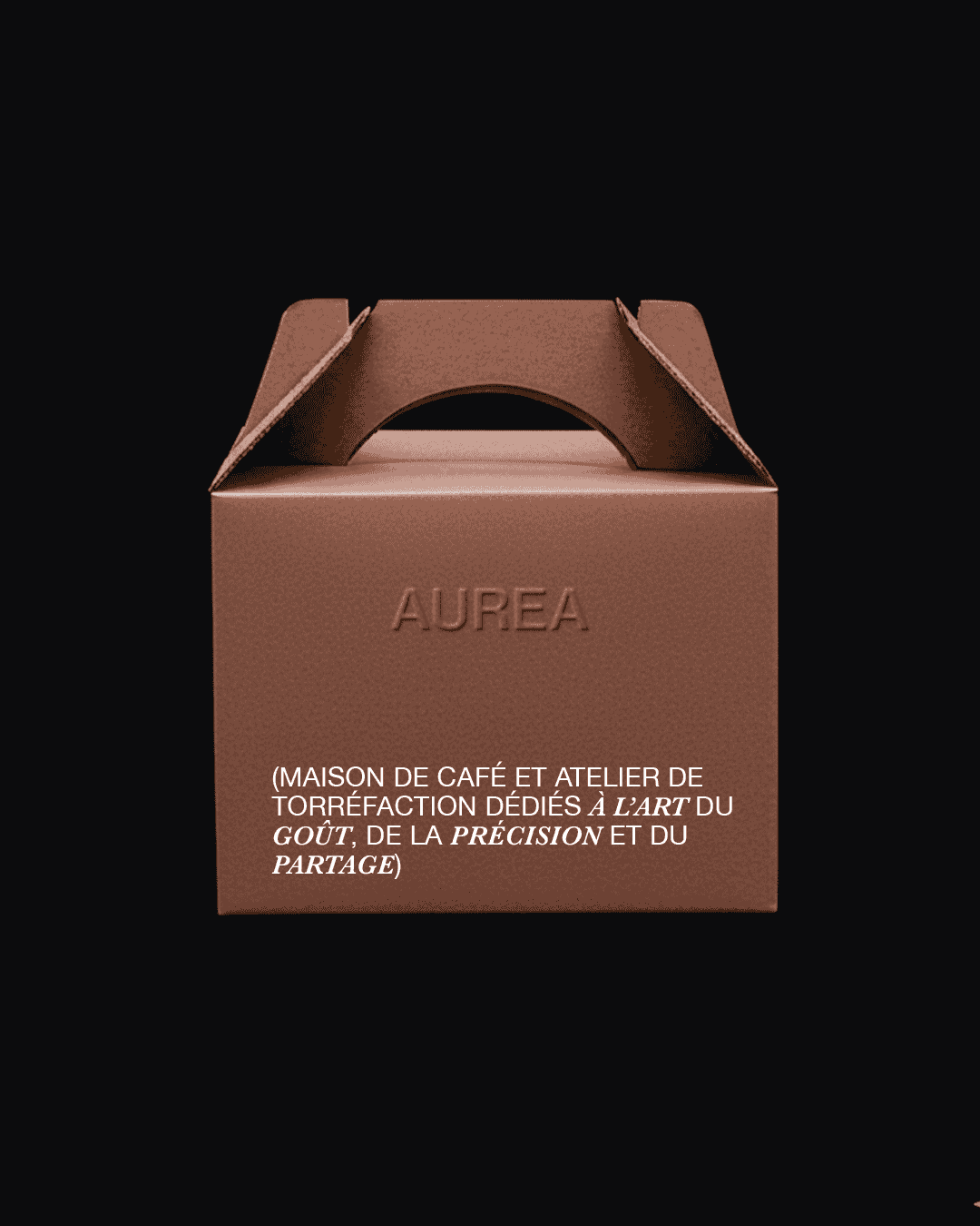 Packaging élégant atelier de torréfaction artisanale, design élégant et moderne.